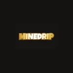 MINEDRIP wordmark in gold and cream lettering on a dark background.