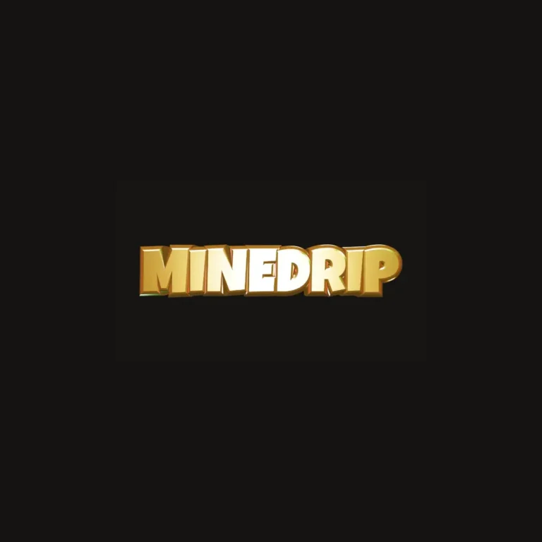 MINEDRIP wordmark in gold and cream lettering on a dark background.